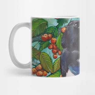 Magpie covid cherry tree birds Mug